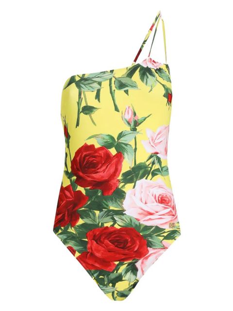 Dolce & Gabbana floral-print swimsuit - Yellow - zdjęcie produktu nr 1