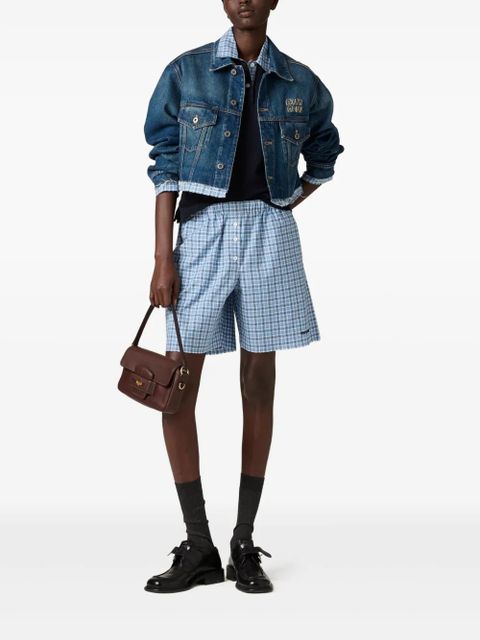 Miu Miu washed denim jacket - Blue