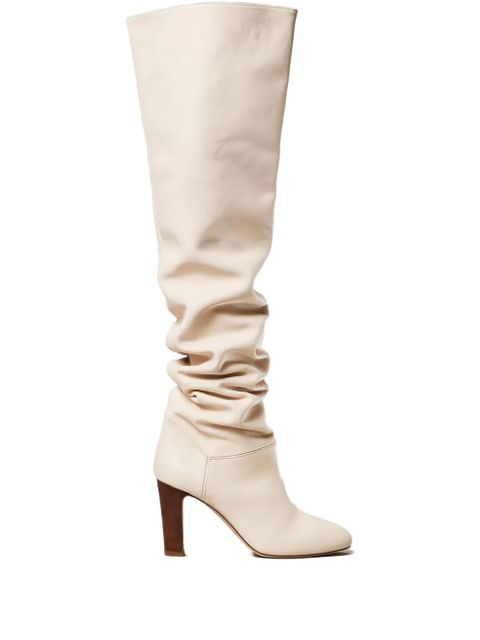 TWINSET 90mm nappa leather thigh-high boots - White - zdjęcie produktu nr 1