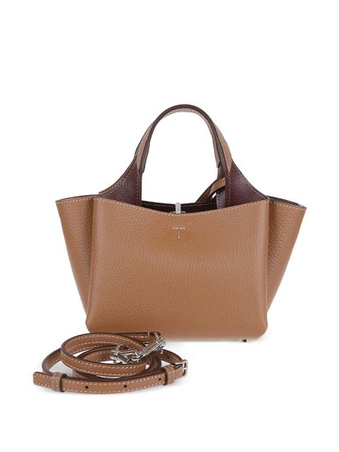 Tod's embossed-logo leather tote bag - Neutrals - zdjęcie produktu nr 2
