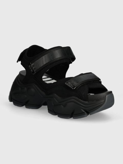 Buffalo sandały Binary 0 damskie kolor czarny na platformie 1602196.BLK - zdjęcie produktu nr 1