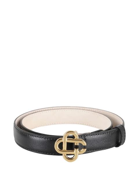 Casablanca interlocking-buckle leather belt - Black