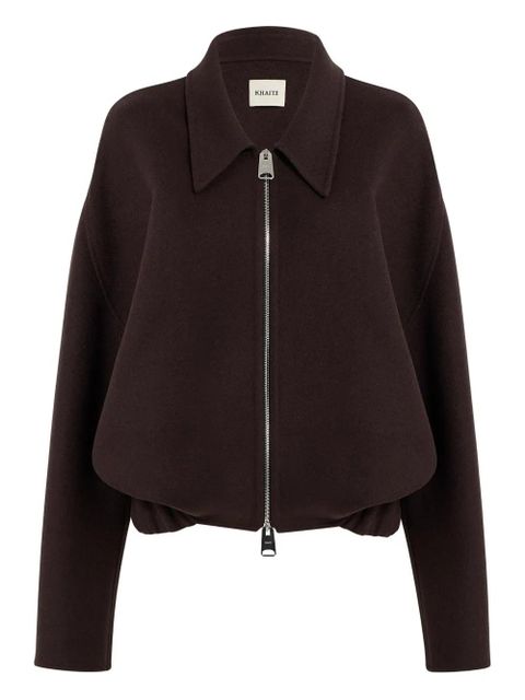 KHAITE Odin zipped-wool jacket - Brown - zdjęcie produktu nr 1