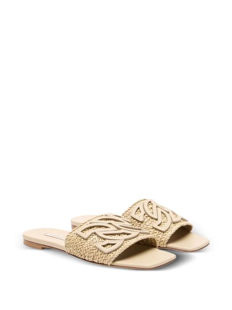 Casadei woven-strap flat sandals - Neutrals