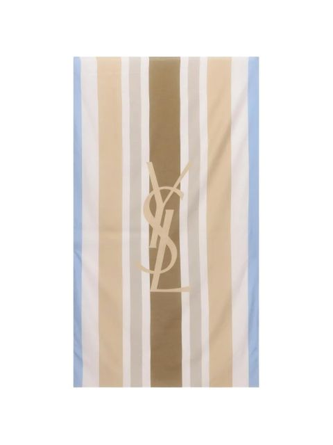Saint Laurent YSL striped scarf - White - zdjęcie produktu nr 1