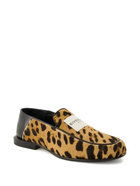 Givenchy leopard-print leather loafers - Black