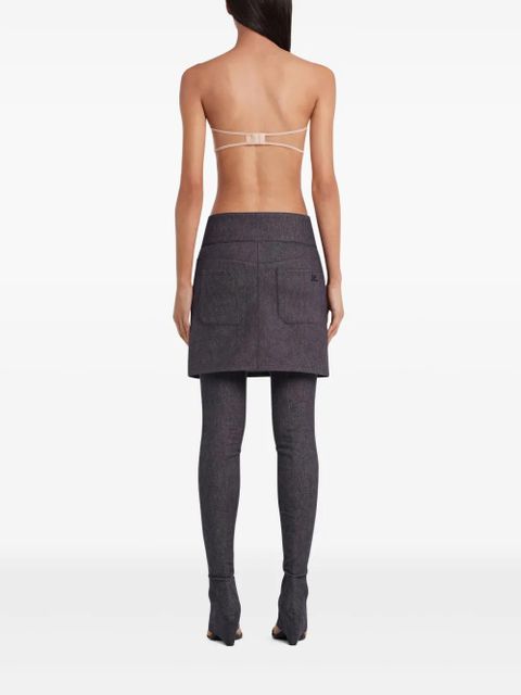 Courrèges belted mini skirt - Grey