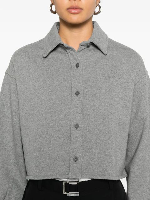 Alexander Wang buttoned cropped top - Grey