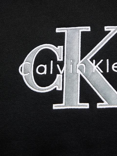 Calvin Klein Jeans bluza damska kolor czarny z aplikacją LV047E825G