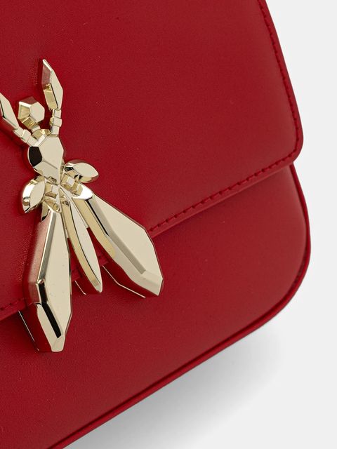 Patrizia Pepe torebka skórzana kolor czerwony 8B0303 L061