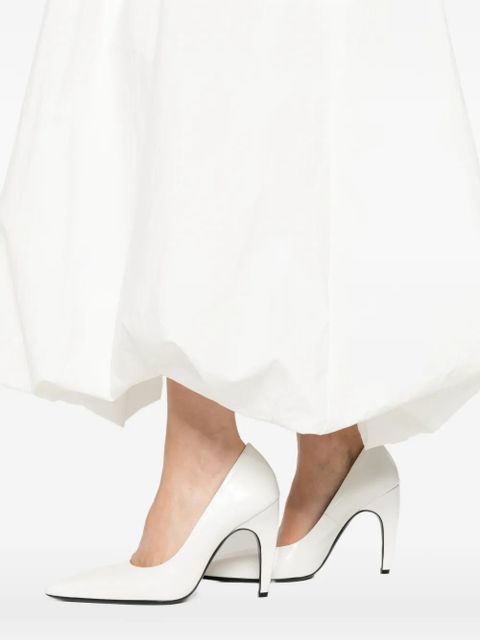 Eleh scoop-neck midi dress - White