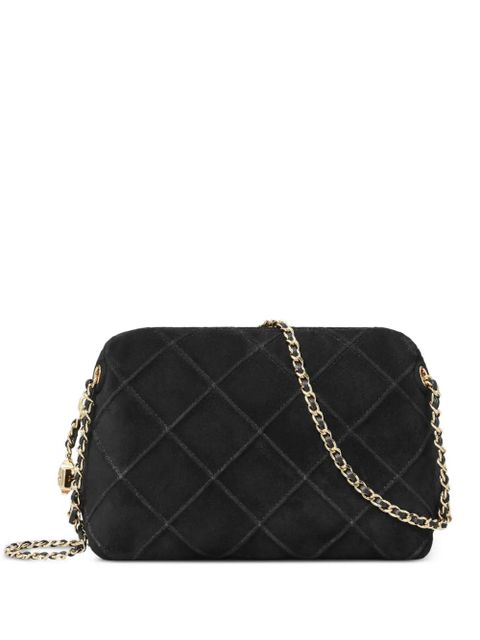 Tory Burch Fleming suede crossbody bag - Black - zdjęcie produktu nr 1