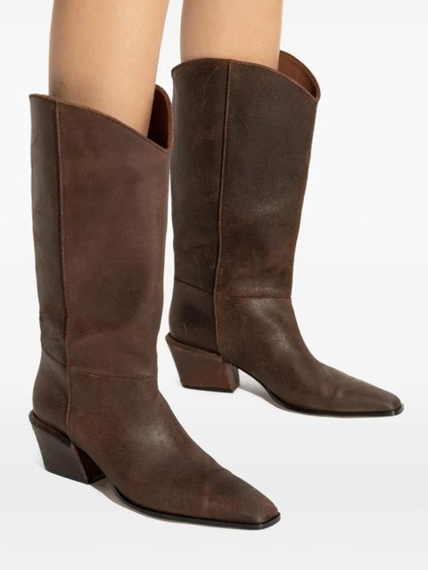 Paris Texas 50mm Bettina leather pointed-toe boots - Brown - zdjęcie produktu nr 2