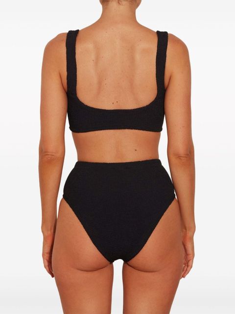 Hunza G Nadine seersucker bikini set - Black