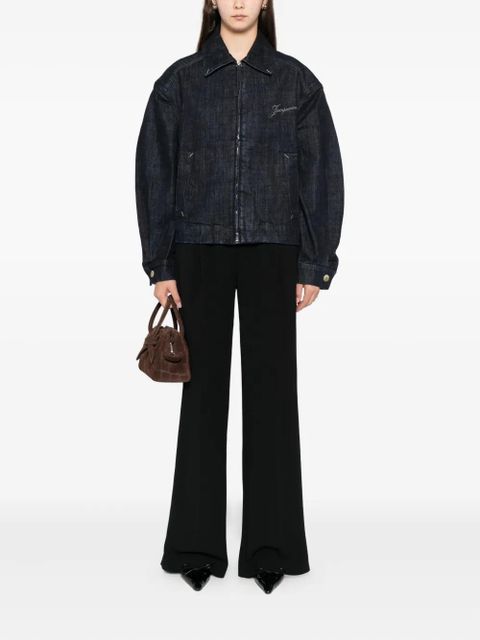 Jacquemus logo denim jacket - Gold