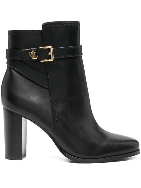 Lauren Ralph Lauren 80mm buckle-strap block-heel boots - Black - zdjęcie produktu nr 1