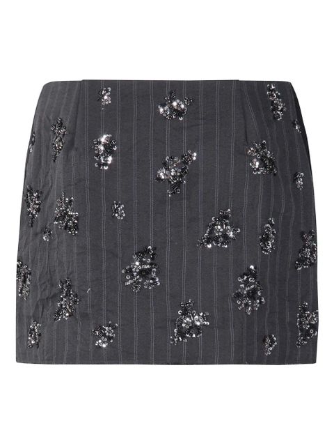 Simkhai pinstripe embellished mini skirt - Grey - zdjęcie produktu nr 1