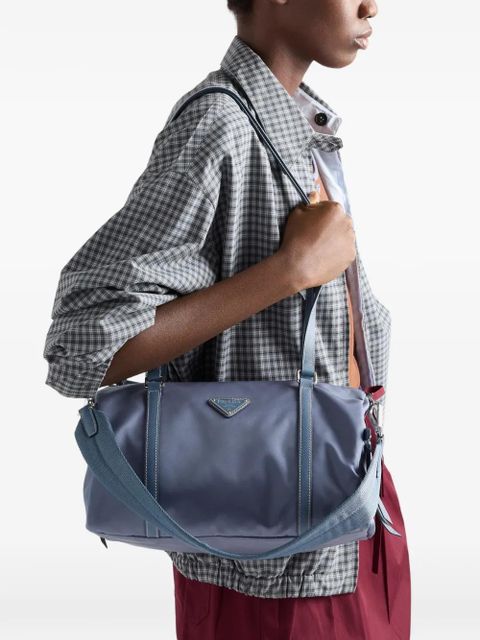 Prada large Re-Nylon and Saffiano-leather duffel bag - Blue - zdjęcie produktu nr 2