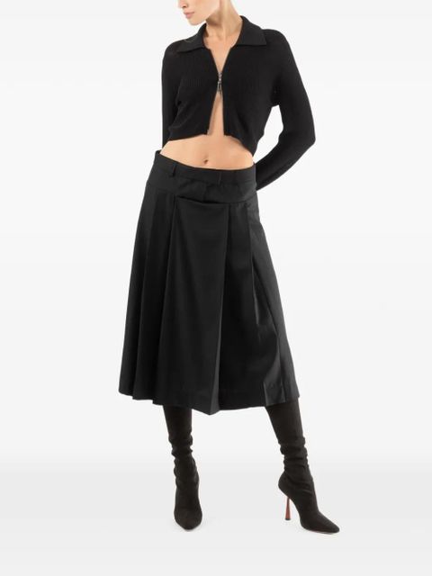 Aya Muse Oenia pleated midi skirt - Black
