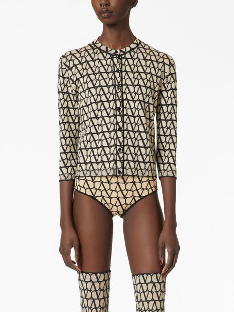 Valentino Garavani Toile Iconographe wool cardigan - Neutrals