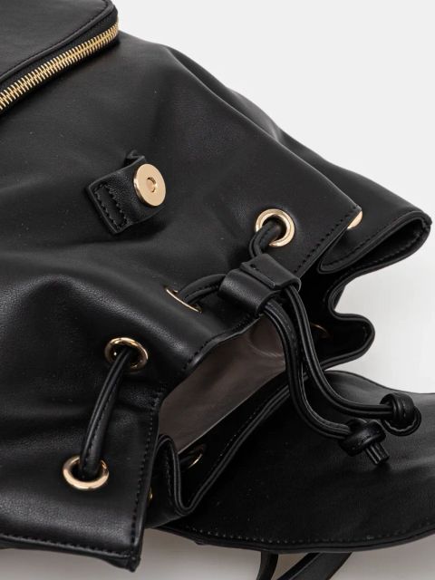 Twinset plecak damski kolor czarny mały gładki 251TD8024