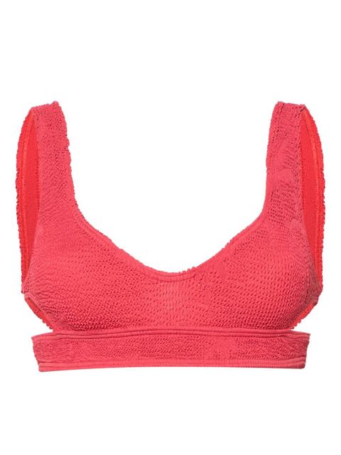 Bond-eye Nino smocked bikini top - Red - zdjęcie produktu nr 1