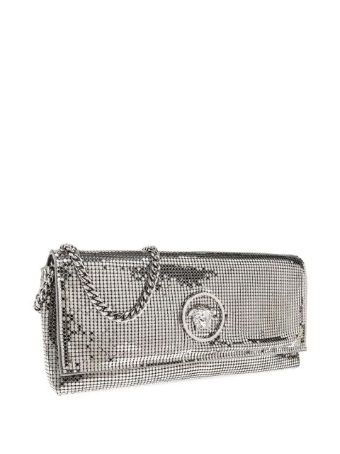 Versace La Medusa metal mesh clutch bag - Silver