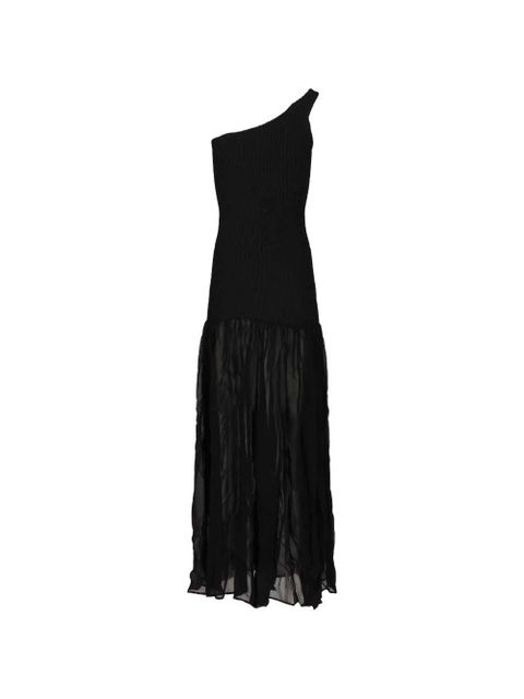 Hunza G Nancy Hybrid crinkle-effect maxi dress - Black - zdjęcie produktu nr 2