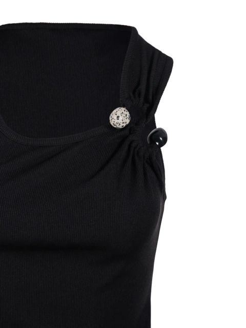 Christopher Esber asymmetric button-detail tank top - Black