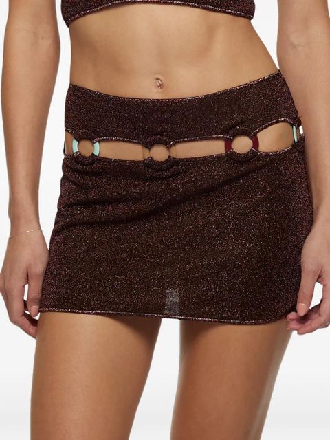 Oséree Lumière multi-ring mini skirt - Brown - zdjęcie produktu nr 2