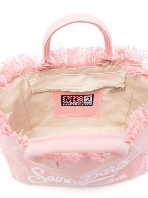 MC2 Saint Barth Colette canvas beach bag - Pink
