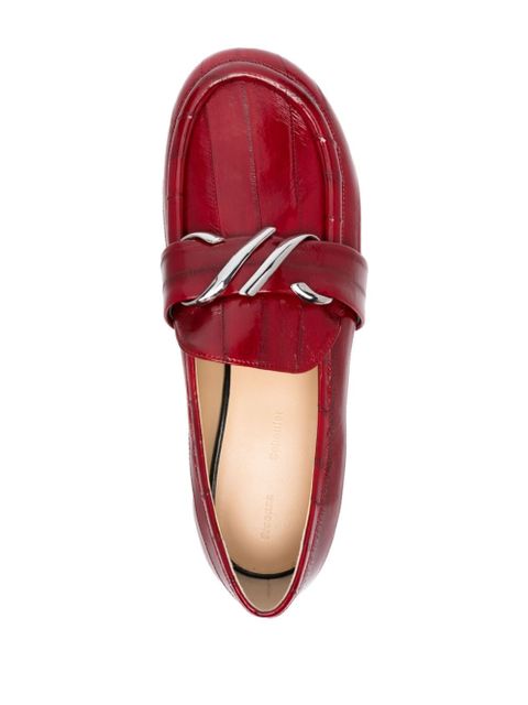 Proenza Schouler monogram plaque loafers - Red