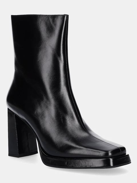 Jeffrey Campbell botki skórzane Maximal-Lo damskie kolor czarny na słupku JC-852-3-2 - zdjęcie produktu nr 1