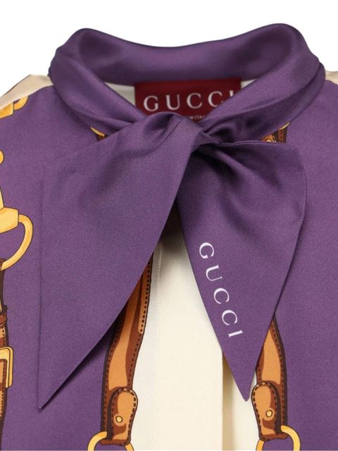 Gucci twill patterned shirt - Neutrals