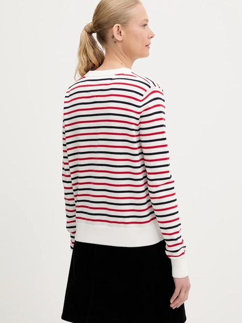 Tommy Jeans sweter bawełniany kolor biały lekki DW0DW19888 - zdjęcie produktu nr 2