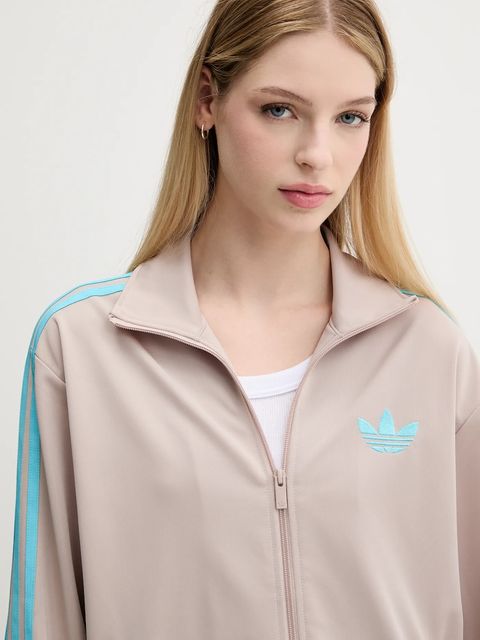 adidas Originals bluza Firebird damska kolor brązowy z aplikacją JX7864 - zdjęcie produktu nr 2