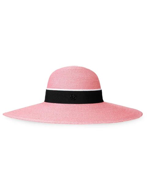 Maison Michel Blache straw capeline hat - Pink - zdjęcie produktu nr 1