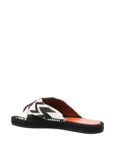 Missoni cross-straps espadrilles - Black