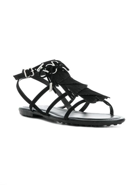 Tod's fringed multi-strap sandals - Black - zdjęcie produktu nr 2