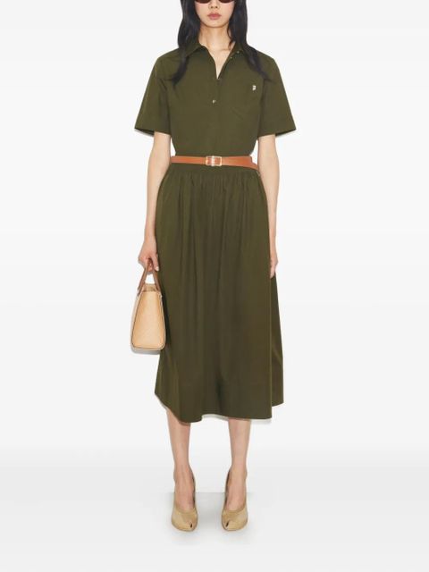 Tory Burch elastic-waistband pleated skirt - Green