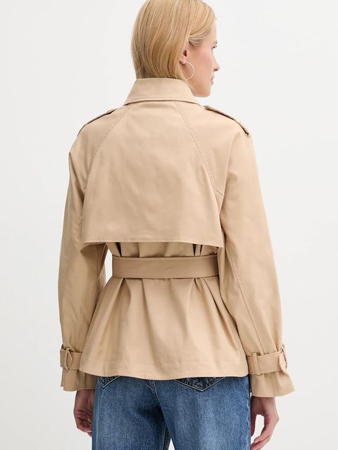 Guess kurtka RAPHAELLE damski kolor beżowy przejściowa W5YL01 WHDF1