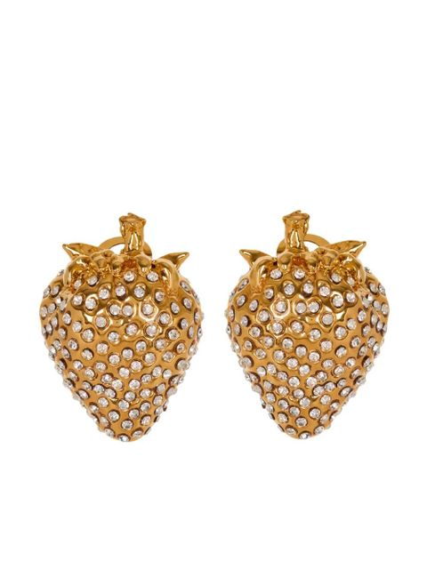 Balmain strawberry rhinestone earrings - Gold - zdjęcie produktu nr 1