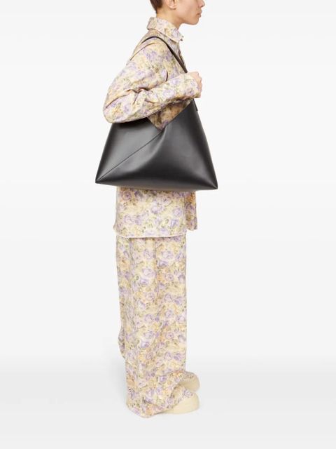 MM6 Maison Margiela large Fortune Cookie leather tote bag - Black - zdjęcie produktu nr 2