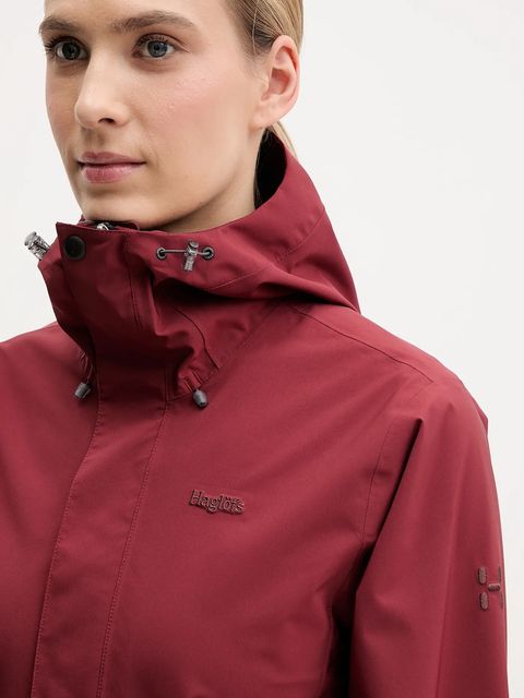 Haglöfs kurtka przeciwdeszczowa Breeze damska kolor bordowy 607681