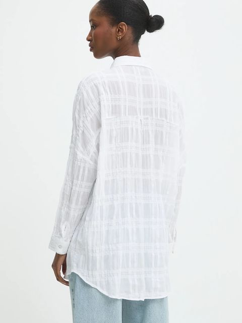 Answear.LAB koszula bawełniana damska kolor biały relaxed z kołnierzykiem klasycznym