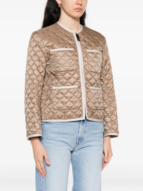 Max Mara CELESTE quilted pocket jacket - Brown