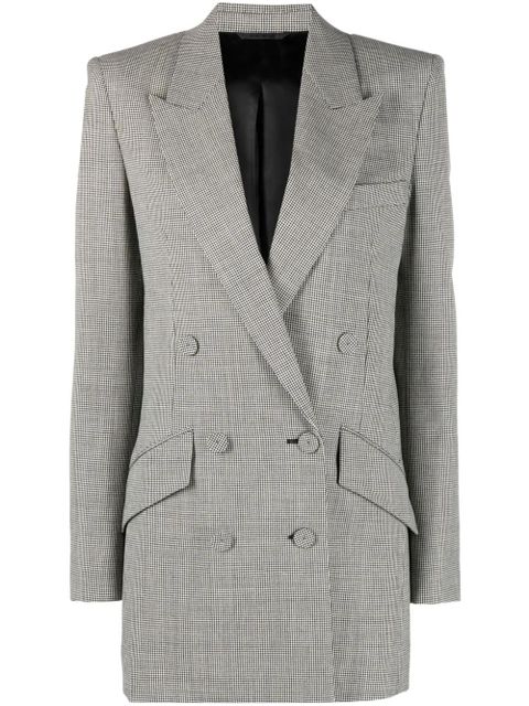 Givenchy dogtooth-pattern wool blazer - Black - zdjęcie produktu nr 1