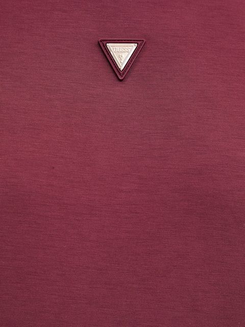 Guess bluza OLYMPE damska kolor bordowy gładka V4YQ05 KCAY2