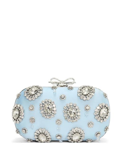 Self-Portrait embellished clutch bag - Blue - zdjęcie produktu nr 1