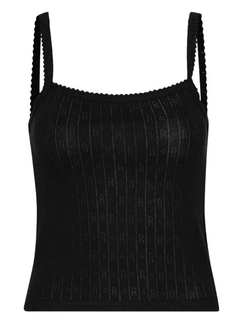 ROTATE BIRGER CHRISTENSEN pointelle top - Black - zdjęcie produktu nr 1